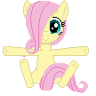 Size: 108x108 | Tagged: safe, artist:onil innarin, fluttershy, pony, g4, blushing, cute, female, filly, filly fluttershy, looking at you, pixel art, shyabetes, simple background, sitting, smiling, solo, strategically covered, tail censor, transparent background, younger
