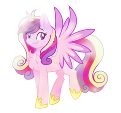 Size: 832x776 | Tagged: safe, artist:rainbowkittyy, artist:silvah-chan, artist:sketchyhowl, princess cadance, alicorn, pony, g4, female, simple background, solo, transparent background