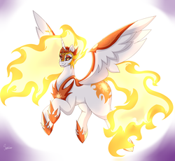 Size: 5000x4600 | Tagged: safe, artist:sunlover, daybreaker, alicorn, pony, a royal problem, g4, absurd resolution, female, large butt, looking at you, mane of fire, mare, solo