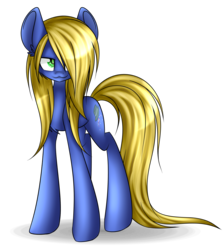 Size: 1600x1786 | Tagged: safe, artist:snowbunny0820, oc, oc only, oc:blake, earth pony, pony, :3, female, hair over one eye, mare, simple background, solo, transparent background
