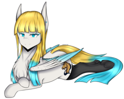 Size: 1024x816 | Tagged: safe, artist:cannoncar, oc, oc only, pony, clothes, female, mare, simple background, smiling, solo, stockings, thigh highs, transparent background