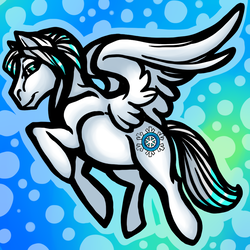 Size: 960x960 | Tagged: safe, artist:snowbankst, oc, oc only, oc:cold front, pegasus, pony, flying, male, pegasus oc, solo