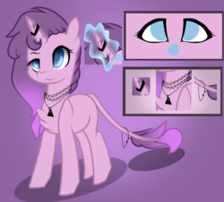 Size: 973x878 | Tagged: safe, artist:symphstudio, oc, oc only, oc:kaly, classical unicorn, pony, unicorn, chest fluff, female, horn, leonine tail, mare, reference sheet, solo