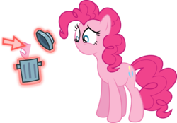 Size: 8622x6000 | Tagged: dead source, safe, artist:cooltomorrowkid, pinkie pie, earth pony, pony, g4, magic duel, absurd resolution, cursor, disembodied mouth, female, mare, no mouth, simple background, solo, transparent background, vector