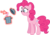 Size: 8622x6000 | Tagged: dead source, safe, artist:cooltomorrowkid, pinkie pie, earth pony, pony, g4, magic duel, absurd resolution, cursor, disembodied mouth, female, mare, no mouth, simple background, solo, transparent background, vector