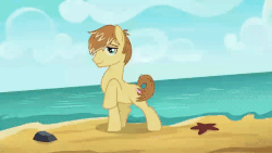 Size: 600x338 | Tagged: safe, screencap, feather bangs, earth pony, pony, g4, hard to say anything, animated, gif, heart, male, solo, stallion