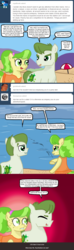 Size: 640x2174 | Tagged: safe, artist:ficficponyfic, chickadee, ms. peachbottom, oc, pony, cyoa:peachbottom's quest, g4, beach, cyoa, tumblr