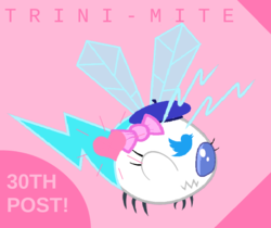 Size: 739x622 | Tagged: safe, artist:trini-mite, oc, oc only, oc:trini-mite, pony, twittermite, cute, heart, one eye closed, solo, wink