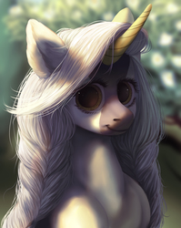 Size: 1750x2200 | Tagged: safe, artist:pessadie, oc, oc only, pony, unicorn, bust, female, mare, portrait, solo