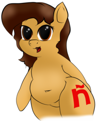 Size: 1388x1733 | Tagged: safe, artist:multi-faceted, oc, oc only, oc:maría teresa de los ponyos paguetti, pony, chubby, open mouth, plump, simple background, solo