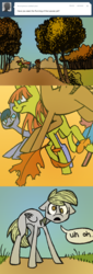 Size: 500x1470 | Tagged: safe, artist:quintessentially-peculiar, derpy hooves, pegasus, pony, tumblr:ask little derpy, g4, ask, comic, running of the leaves, tumblr