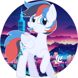 Size: 1024x1031 | Tagged: safe, artist:artificial-lemons, oc, oc only, oc:retro city, pegasus, pony, female, mare, solo