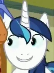 Size: 252x337 | Tagged: safe, screencap, shining armor, spearhead, pony, unicorn, a flurry of emotions, g4, cropped, cute, male, shining adorable, smiling, solo