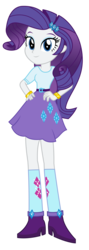 Size: 1500x4231 | Tagged: safe, artist:sketchmcreations, rarity, equestria girls, g4, boots, bracelet, clothes, commission, female, hand on hip, high res, looking at you, simple background, skirt, smiling, socks, solo, standing, transparent background