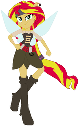 Size: 341x547 | Tagged: safe, artist:selenaede, artist:user15432, sunset shimmer, fairy, human, equestria girls, g4, base used, crossover, disney, disney fairies, fairies are magic, fairy wings, fairyized, female, humanized, pirate, ponied up, simple background, solo, the pirate fairy, white background, winged humanization, wings, zarina