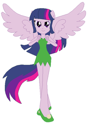 Size: 409x580 | Tagged: safe, artist:selenaede, artist:user15432, twilight sparkle, fairy, human, equestria girls, g4, bare shoulders, crossover, disney, disney fairies, fairies are magic, fairy wings, fairyized, female, humanized, ponied up, simple background, solo, strapless, tinker bell, tinkerbell, twilight sparkle (alicorn), white background, winged humanization, wings