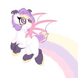 Size: 1500x1500 | Tagged: safe, artist:angei-bites, oc, oc only, oc:star dust, bat pony, pony, female, flying, mare, simple background, solo, transparent background