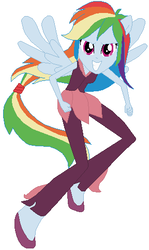 Size: 288x482 | Tagged: safe, artist:selenaede, artist:user15432, rainbow dash, fairy, equestria girls, g4, crossover, disney, disney fairies, fairy wings, fairyized, female, ponied up, simple background, solo, vidia, white background, winged humanization, wings