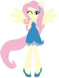 Size: 423x561 | Tagged: safe, artist:selenaede, artist:user15432, fluttershy, fairy, human, equestria girls, g4, crossover, disney, disney fairies, fairies are magic, fairy wings, fairyized, female, humanized, ponied up, silvermist, simple background, solo, white background, winged humanization, wings