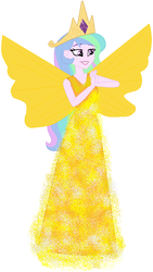 Size: 447x795 | Tagged: safe, artist:selenaede, artist:user15432, princess celestia, principal celestia, fairy, human, equestria girls, g4, base used, crossover, disney, disney fairies, fairies are magic, fairy queen, fairy wings, fairyized, female, humanized, pixie dust, queen clarion, simple background, solo, white background, winged humanization, wings