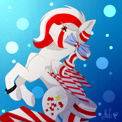 Size: 3000x3000 | Tagged: safe, artist:mah521, oc, oc only, oc:canya candy, pegasus, pony, bow, colored wings, female, high res, mare, multicolored wings, solo