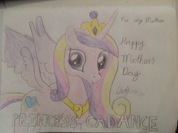 Size: 2048x1530 | Tagged: safe, artist:didgereethebrony, princess cadance, alicorn, pony, g4, female, mother's day, solo, traditional art