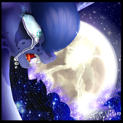 Size: 1024x1024 | Tagged: safe, artist:tulipvictoria, nightmare moon, princess luna, pony, g4, crying, moon, open mouth, solo, stars, transformation