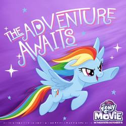 Size: 1200x1200 | Tagged: safe, rainbow dash, g4, my little pony: the movie, official, female, my little pony logo, solo