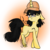 Size: 400x400 | Tagged: safe, artist:mysteryschannel, oc, oc only, oc:curly fries, pony, unicorn, hat, male, solo, stallion