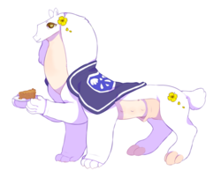 Size: 1081x872 | Tagged: safe, artist:the_shave, oc, oc only, oc:sorielle, pony, barely pony related, cake, flower, food, simple background, solo, transparent background, undertale