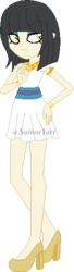 Size: 141x518 | Tagged: safe, artist:t-aroutachiikun, oc, oc only, oc:princess hathor, equestria girls, g4, base used, clothes, dress, equestria girls-ified, simple background, solo, transparent background