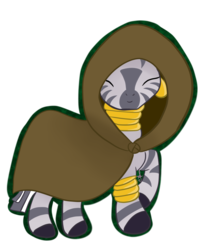 Size: 1328x1559 | Tagged: safe, artist:silversthreads, zecora, zebra, g4, cloak, clothes, digital art, eyes closed, female, jewelry, mare, simple background, solo, transparent background