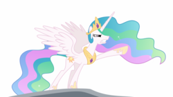 Size: 5760x3240 | Tagged: safe, artist:timeymarey007, princess celestia, alicorn, pony, g4, the cutie re-mark, .svg available, absurd resolution, alternate timeline, angry, crystal war timeline, female, mare, pointing, simple background, solo, transparent background, vector