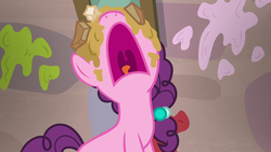 Size: 1280x720 | Tagged: safe, screencap, sugar belle, pony, g4, hard to say anything, female, mare, nose in the air, open mouth, solo, volumetric mouth, yelling