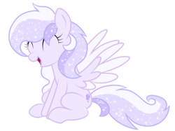 Size: 2732x2048 | Tagged: safe, artist:prismaticstars, oc, oc only, oc:starstorm slumber, pegasus, pony, eyes closed, female, high res, mare, simple background, sitting, smiling, solo, transparent background, vector