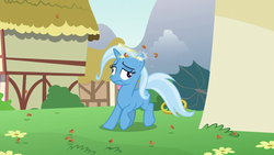 Size: 1920x1080 | Tagged: safe, screencap, trixie, pony, all bottled up, g4, cinnamon nuts, derp, dizzy, female, food, mare, solo