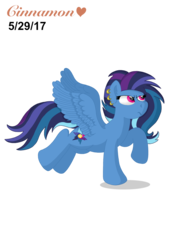 Size: 2048x2732 | Tagged: safe, artist:cinnamon-swirls, oc, oc only, oc:spectral rush, pegasus, pony, ear piercing, earring, high res, jewelry, offspring, parent:rainbow dash, parent:soarin', parents:soarindash, piercing, simple background, solo, standing, standing on one leg, transparent background