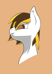 Size: 2480x3508 | Tagged: safe, artist:drgnwolf, oc, oc only, oc:felt whisper, pony, unicorn, brown background, bust, high res, male, portrait, simple background, solo, stallion