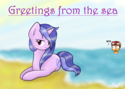 Size: 1024x724 | Tagged: safe, artist:mimicproductions, sea swirl, seafoam, pony, unicorn, g4, beach, duo, female, mare