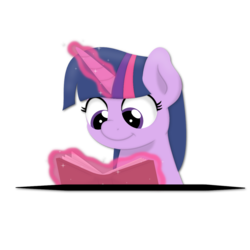 Size: 1240x1240 | Tagged: safe, artist:ljdamz1119, twilight sparkle, pony, g4, book, female, reading, simple background, solo, transparent background