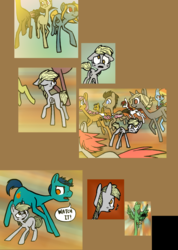 Size: 2604x3651 | Tagged: safe, artist:quintessentially-peculiar, derpy hooves, doctor whooves, rainbow dash, time turner, pegasus, pony, tumblr:ask little derpy, g4, comic, female, filly, high res, running of the leaves, younger