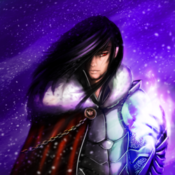Size: 1000x1000 | Tagged: safe, artist:xxmarkingxx, king sombra, human, g4, armor, cape, clothes, colored pupils, hair over one eye, humanized, magic, male, red eyes, solo