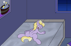 Size: 1804x1170 | Tagged: safe, artist:gogglesparks, derpy hooves, dinky hooves, pony, g4, animated, cute, dinkabetes, female, gif, sleeping, solo, zzz