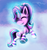 Size: 1862x2001 | Tagged: safe, artist:ferasor, starlight glimmer, pony, unicorn, g4, clothes, cute, eyes closed, female, floating, glimmerbetes, happy, magic, mare, signature, smiling, socks, solo, stockings, striped socks