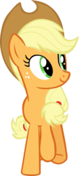 Size: 538x1185 | Tagged: safe, artist:frownfactory, applejack, earth pony, pony, all bottled up, g4, my little pony: friendship is magic, .svg available, best friends until the end of time, female, simple background, solo, svg, transparent background, vector