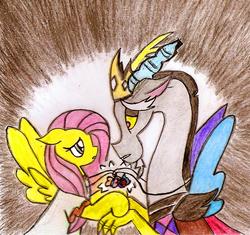 Size: 935x879 | Tagged: safe, artist:fanshipping713, discord, fluttershy, g4, female, male, ship:discoshy, shipping, straight, the nutcracker and the chaos king