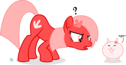 Size: 3120x1627 | Tagged: safe, artist:arifproject, oc, oc only, oc:downvote, pony, derpibooru, g4, derpibooru ponified, meta, ponified, question mark, simple background, the battle cats, transparent background, vector