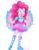 Size: 1280x1656 | Tagged: safe, artist:pinkprincessblossom, pinkie pie, equestria girls, g4, boots, clothes, cute, diapinkes, female, happy, high heel boots, looking at you, moe, open mouth, signature, simple background, skirt, smiling, solo, transparent background