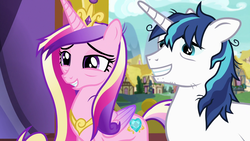 Size: 1920x1080 | Tagged: safe, screencap, princess cadance, shining armor, pony, a flurry of emotions, g4, bags under eyes