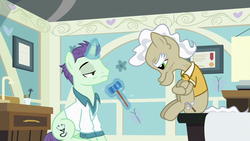 Size: 1920x1080 | Tagged: safe, screencap, dr. steth, geri, pony, a flurry of emotions, g4, doctor, magic, ponyville hospital